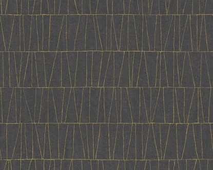 Picture of WALLPAPER 395063 BLACK GEO MOSAIC (12)