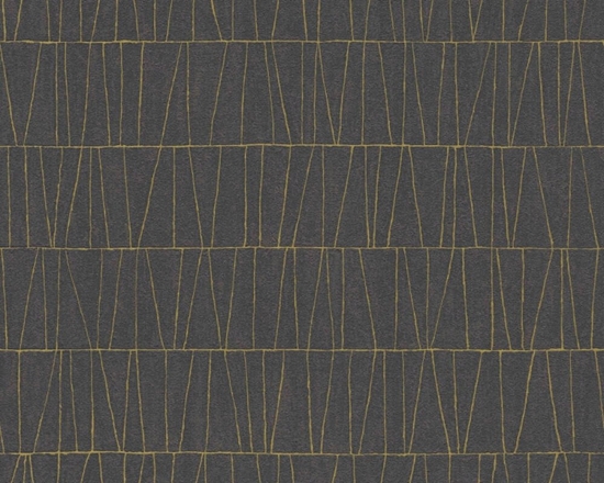 Изображение WALLPAPER 395063 BLACK GEO MOSAIC (12)