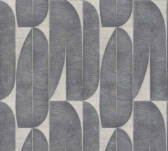 Picture of WALLPAPER 396583 GREY LEAVES (12)