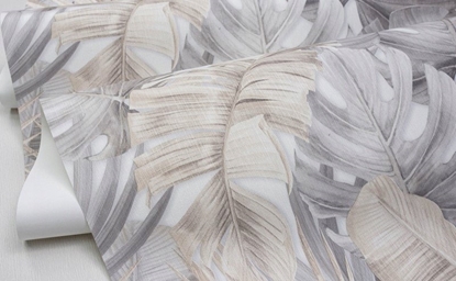 Picture of WALLPAPER 525227 GREY LEAVES (12)