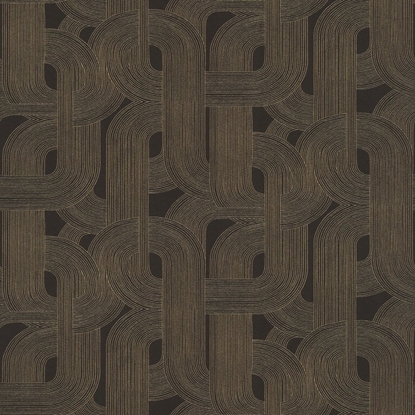 Picture of WALLPAPER 868104 BROWN BLACK GEOM