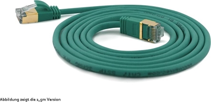 Attēls no Wantec Wantec Extra dünnesCat.7 RohCable SSTP Patch Cable - 1 m - Cat.7 RohCable - S/FTP (S- STP) - RJ- 45 - RJ- 45 - green (7215)