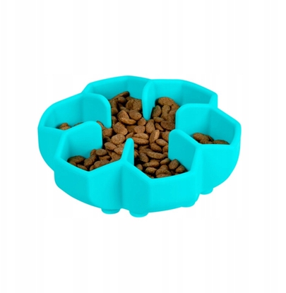 Picture of WAU DOG MISKA SILIKONOWA SPOWALNIAJCA    450ml NIEBIESKA