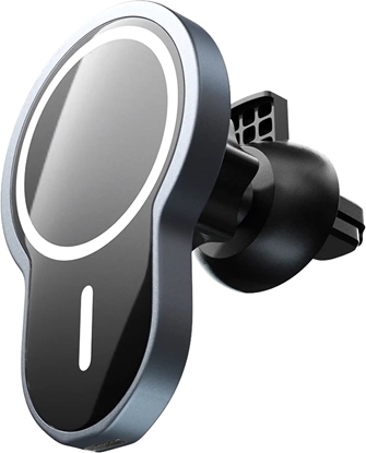 Picture of Wave magnetic Qi charging stand for car, black