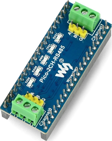 Изображение Waveshare 2-Channel RS485 - 2-kanaowy modu UART-RS485 SP3485 - do Raspberry Pi Pico - Waveshare 19717}