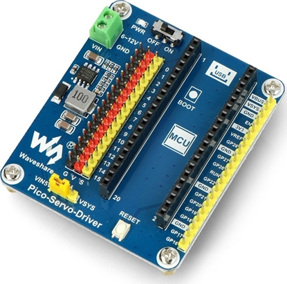 Picture of Waveshare Sterownik serw 16-kanaowy, 16-bitowy PWM do Raspberry Pi Pico - Waveshare 19767}