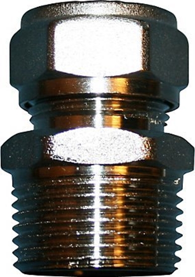 Picture of Wavin kompr.overgang 20x3/4 N - 20x3/4 nippel kompressionsovergang til alupexrør