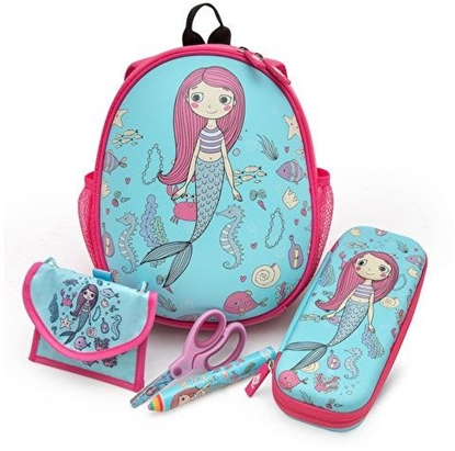Attēls no WEDO Kinder-Rucksack Meerjungfrau mit Netztaschen innen/auße