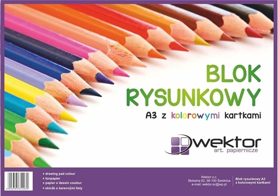Picture of Wektor Blok rysunkowy A3/16K kolorowy (10szt)
