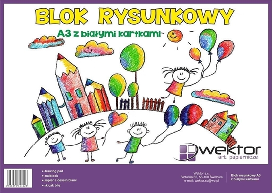 Picture of Wektor Blok rysunkowy A3/20K biay (10szt)