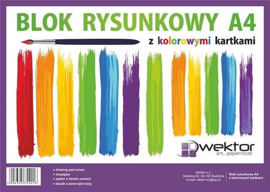 Picture of Wektor Blok rysunkowy A4/16K kolorowy (10szt)