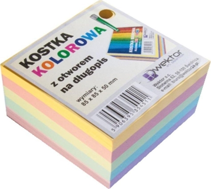 Picture of Wektor Kostka klejona kolor 85x85mm 5cm otwór na dugopis