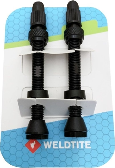 Изображение Weldtite Zestaw wentyli WELDTITE TUBELESS VALVE KIT 2 x 55mm Presta (na blistrze)