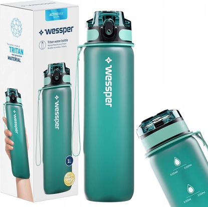 Изображение Wessper BUTELKA Z MIARK NA WOD TRITAN 1L POD CHOINK