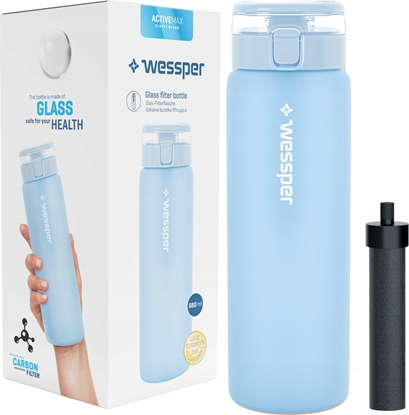 Изображение Wessper Szklana butelka ActiveMax 680ml niebieska