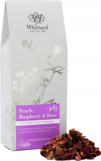 Изображение Whittard of Chelsea Peach, Raspberry & Rose Fruit Tea, 100 g