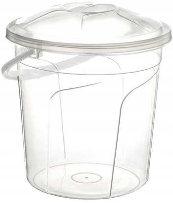 Attēls no Wiadro okrge z pokrywk 10l transparentne 30x30 cm