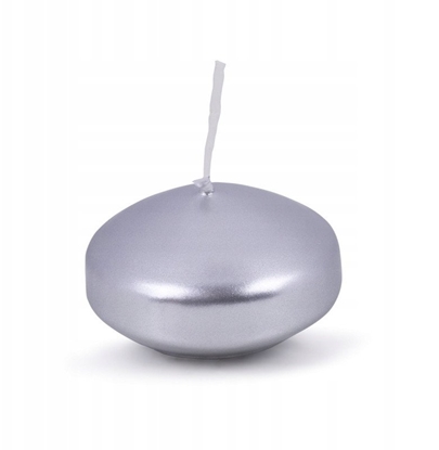 Attēls no wieca pywajca pastylka DONAU HOME, lakierowana, 48x28 mm, 12 szt., srebrna