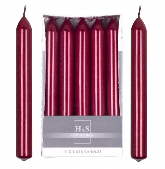 Picture of wieca stoowa prosta DONAU HOME, lakierowana, 20x170 mm, 10 szt., czerwona