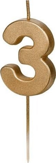 Изображение wieczka urodz.Cyferka 3 4,5cm zoty 32323