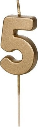 Picture of wieczka urodz.Cyferka 5 4,5cm zoty 32347