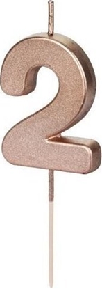 Picture of wieczka urodzinowa 2 róowe zoto 4.5cm