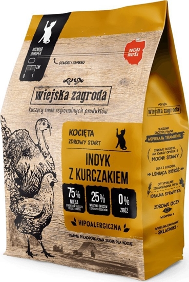 Picture of Wiejska Zagroda Karma sucha dla kota Indyk z kurczakiem kocita 400 g