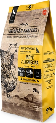 Attēls no Wiejska Zagroda Karma sucha dla psa Indyk z jagnicin (dorosy) chrupki M 20kg