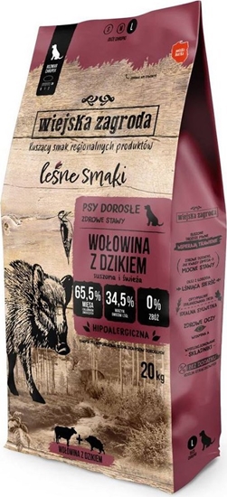 Picture of Wiejska Zagroda Karma sucha dla psa Lene smaki Woowina z dzikiem (dorosy) L 20kg