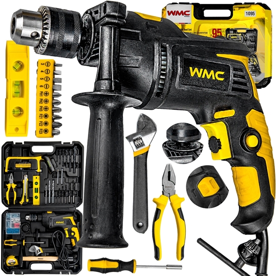 Изображение Wiertarka udarowa 750W Wierta Bity Walizka 96el