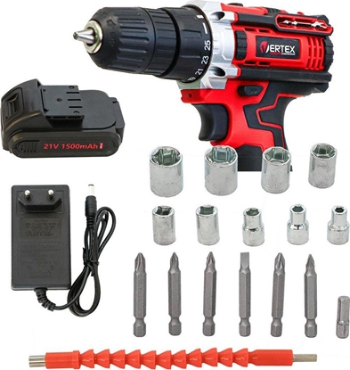 Picture of Wiertarka Vertex VERTEX WKRTARKA 21V /2x1,5Ah WALIZKA