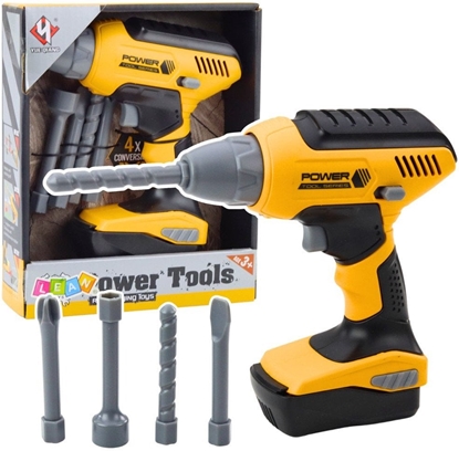 Picture of Wiertarka Wkrtarka Na Baterie 4 Wymienne Kocówki wiato LED LEAN Toys