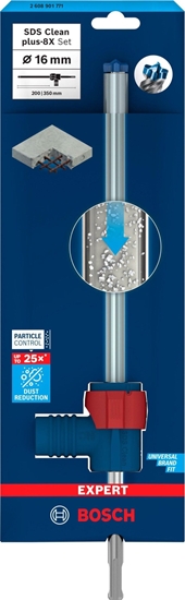 Изображение Wierto Bosch Bosch Expert hammer drill SDS Clean plus-8X set, 16mm (working length 200mm, suction drill incl. suction connection)