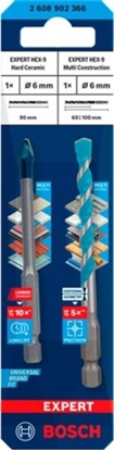 Изображение Wierto Bosch Bosch Expert HEX-9 HardCeramic + HEX-9 MultiConstruction drill bit set, ? 6mm (2-piece)
