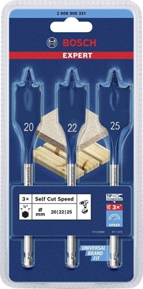 Изображение Wierto Bosch Bosch Expert Self Cut Speed flat drill bit set, 3 pieces, O 20/ 22/ 25mm (length 152mm)