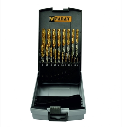 Picture of Wierto Fanar WIERTLA ZESTAW NWKA FI 1,00-10,00MM 19PC CZW-19 HSSE TIN INOX