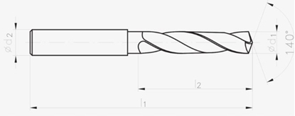 Изображение Wierto Fanar WIERTLO WEGLIK FI 10,00  61/103MM  5xD HA10 VHM AT X-DRILL*** DIN 6537