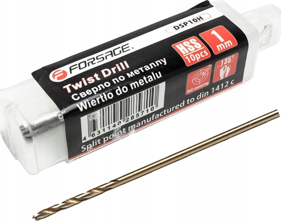 Picture of Wierto Forsage ZESTAW WIERTE 1mm 10 SZT. WIERTA DO METALU w plastikowej walizce