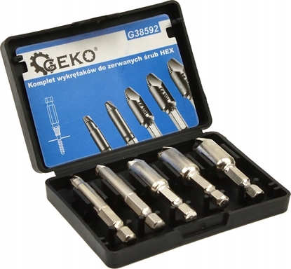 Attēls no Wierto Geko Kpl. wykrtaków do zerwanych rub 5szt. HSS4341 Hex (100)