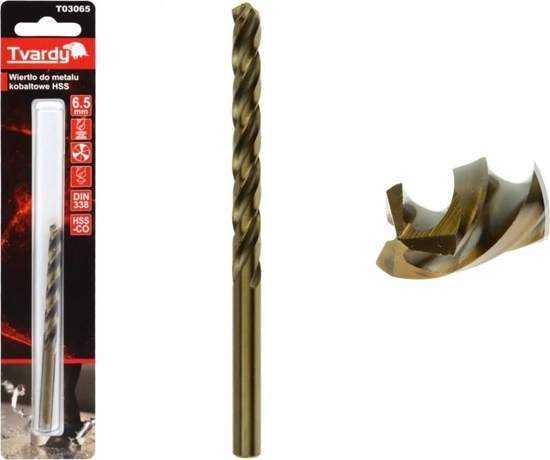 Изображение Wierto Geko WIERTO DO METALU KOBALTOWE HSS M35 6,5 MM (1/40/320) T03065 GEKO