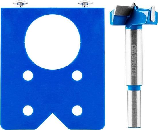 Picture of Wierto Graphite Zestaw do montau zawiasów (Zestaw do montau zawiasów, szablon +  wierto 35 mm)