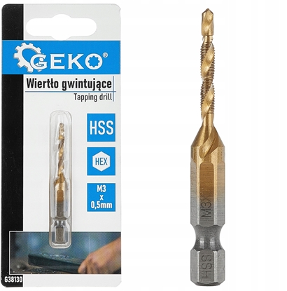 Attēls no Wierto gwintujce HSS M3 x 0,5mm HEX (50/250)