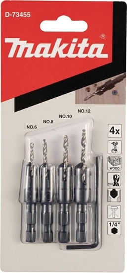 Picture of Wierto Makita ZESTAW WIERTO/POGBIACZ 4 szt. (2,4-2,8-3,2-3,6) MAKITA