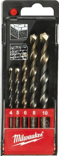 Изображение Wierto Milwaukee MILWAUKEE CONCRETE DRILL DRILL SET 5 pcs. /4-5-6-8-10mm/