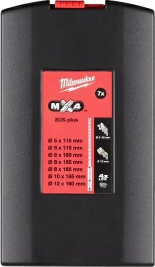 Изображение Wierto Milwaukee MILWAUKEE SDS PLUS MX4 DRILL SET. 7 pcs