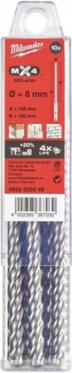 Изображение Wierto Milwaukee Milwaukee wierto MX4 SDS-PLUS 10/100/165mm-10szt.