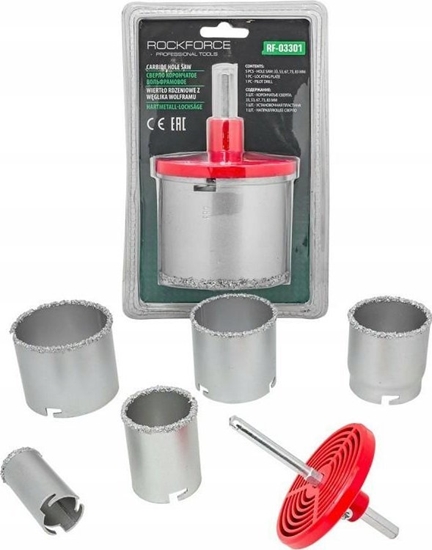 Picture of Wierto Rockforce Zestaw wierte rdzeniowych do glazury i gresu 7el. (33,53,67,73,83mm)