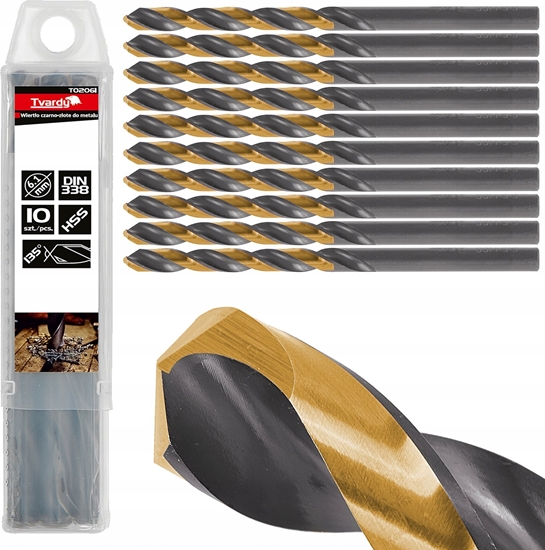 Picture of Wierto Tvardy Wierto czarno-zote do metalu HSS 6.10mm (10/100/1000)