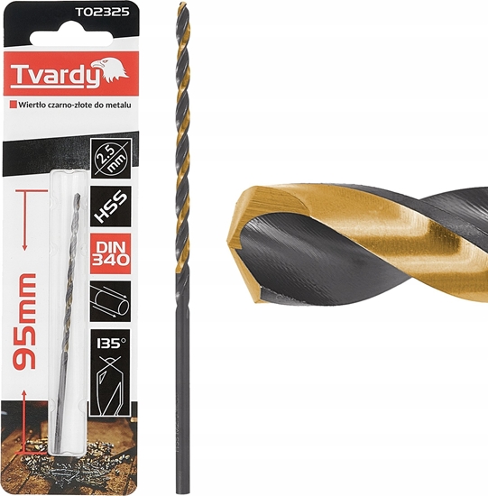 Picture of Wierto Tvardy Wierto czarno-zote do metalu przeduane HSS M2 2.5mm (1/250/1000)