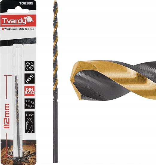 Picture of Wierto Tvardy Wierto czarno-zote do metalu przeduane HSS M2 3.5mm (1/125/500)